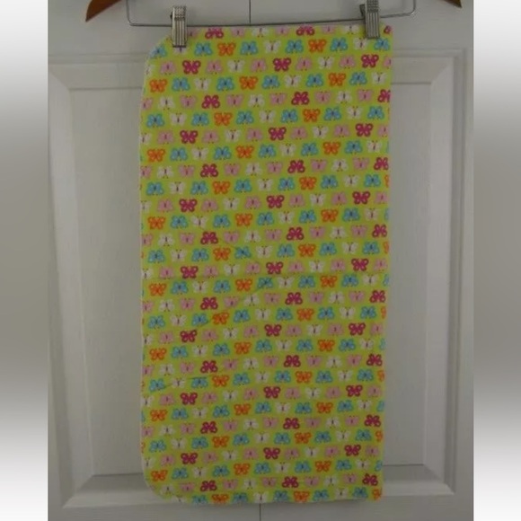 Cudlie Butterfly Baby Blanket Flannel Receiving Green Pink Blue Orange White - Picture 3 of 6
